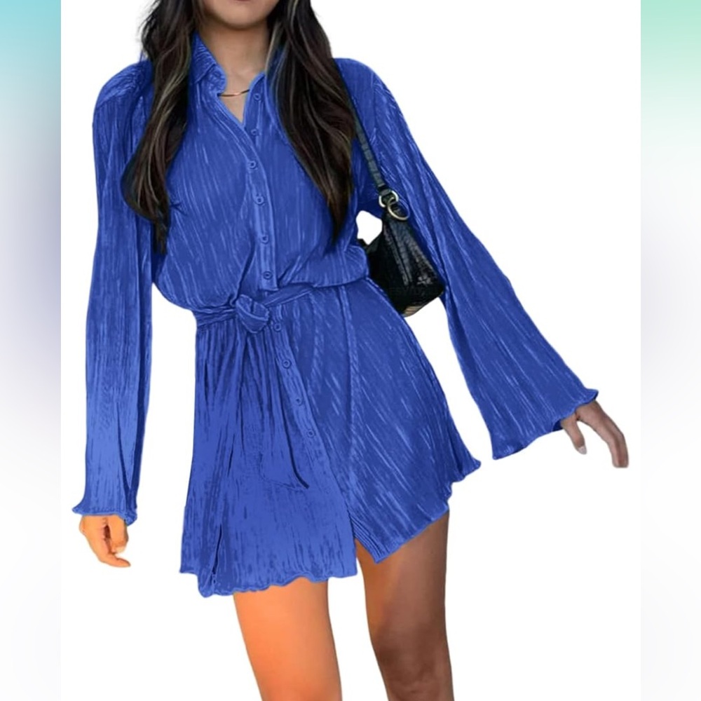 Elegant Blue Women's Dress